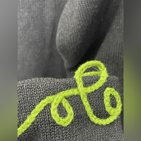 Belle Pointe Vintage Cardigan Sweater Fall Embellishments Black Thanksgiving - Picture 6 of 10